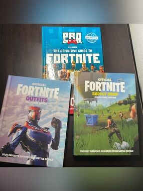 Book Lot x3 Fortnite Official Supply Drop Outfit Pro Gamer Gaming Strategy Guide